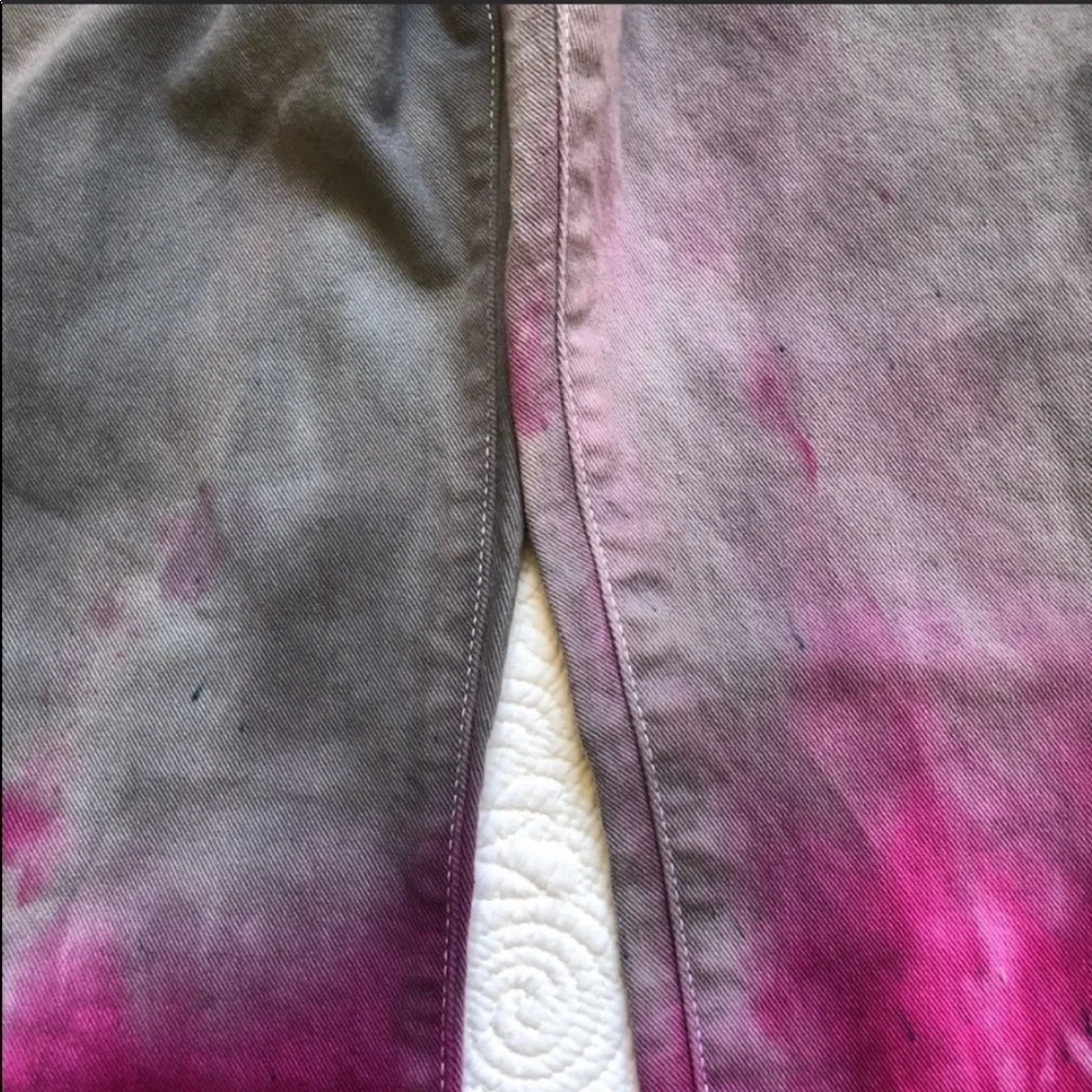 RAGGED PRIEST High Waist Tie Dye Skinny Ankle Jeans Dip Dyed Pink Gray S… - Picture 5 of 9